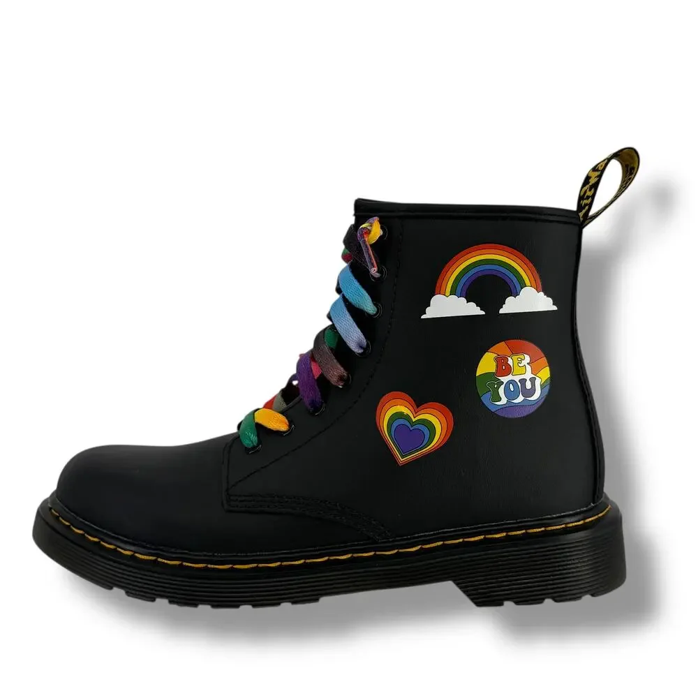 Dr Martens Junior 1460 For Pride Leather Lace Up Boots Size 36 L5 M4